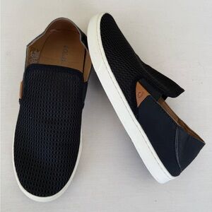 OluKai Pehuea Slip-On Shoes Black Casual Mesh Drop Heel Sneakers Women’s 9